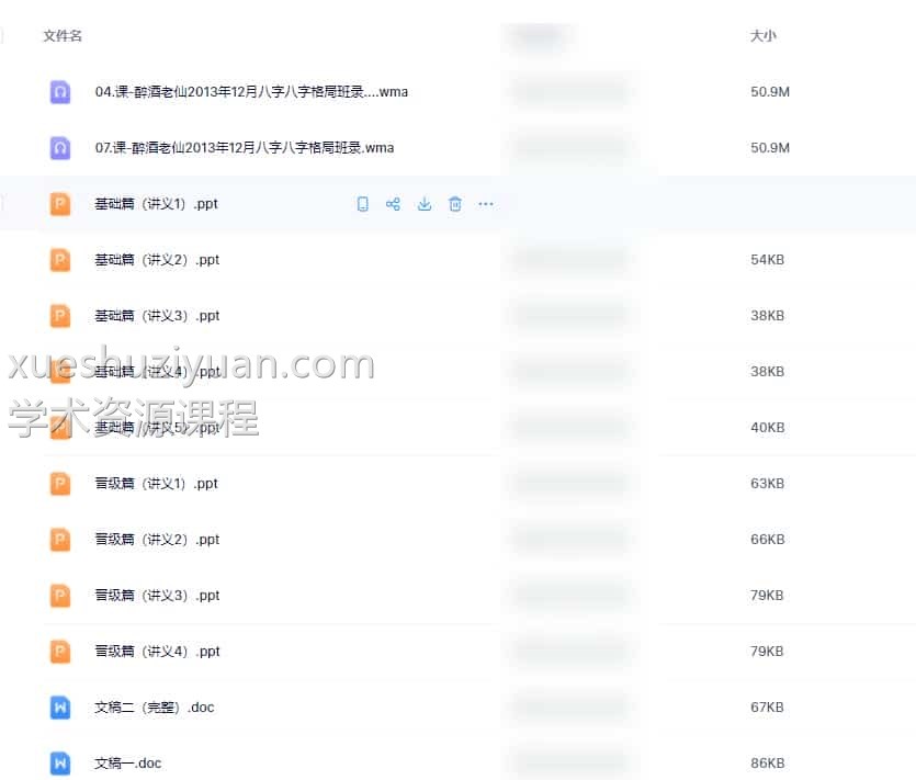 醉酒老仙 子平八字2套 2013年12月子平八字培训录音+讲义 百度网盘下载插图