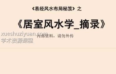 易经风水布局秘笈之《居室风水学_摘录》插图