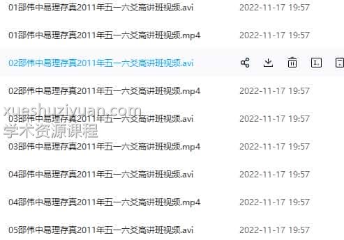 邵伟中-六爻2011年五一易理存真高级班视频64集插图1