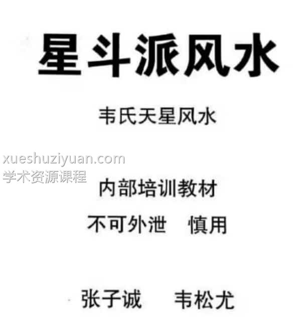 韦松尤 张子诚-星斗派风水46P 韦氏天星风水 课堂笔记插图